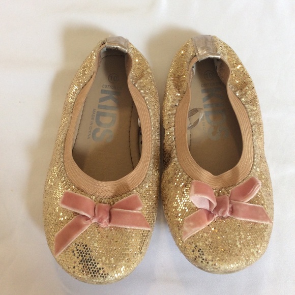 GAP Other - Gap Girls Dressy Ballerina Flats Shoes Golden 10
